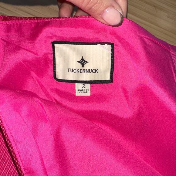 Tuckernuck Women's Hot Pink Dupioni "Silk" Opal Mini Skirt, Size 2, NWOT - Picture 4 of 7